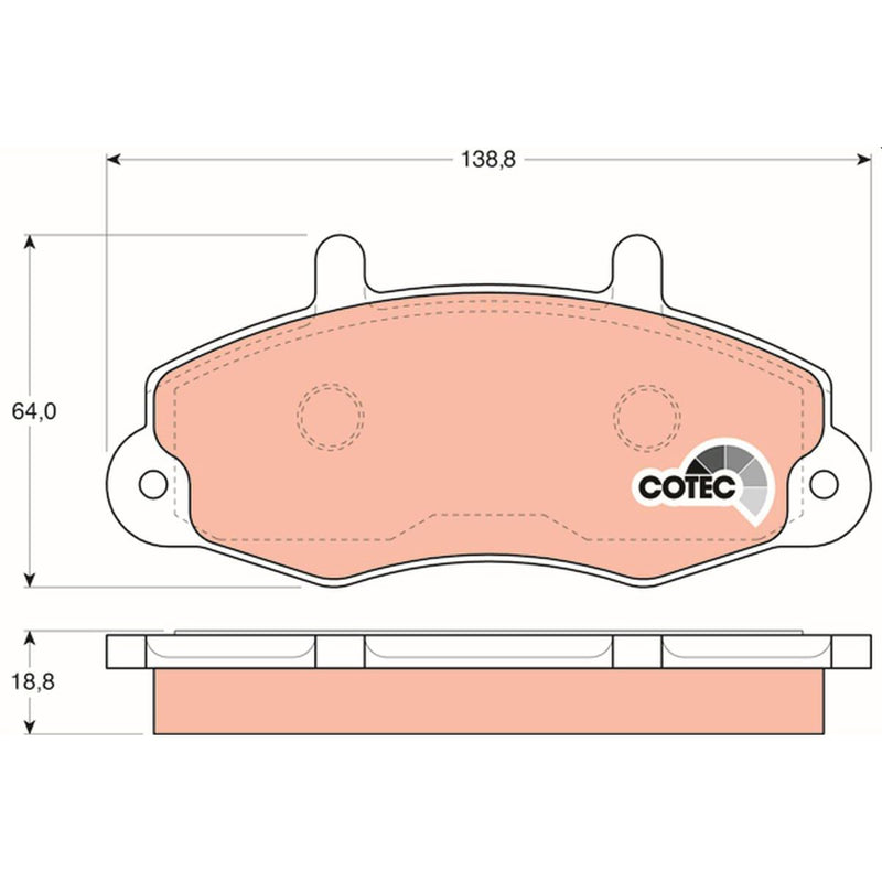 TRW Cotec Brake Pad Set GDB1084