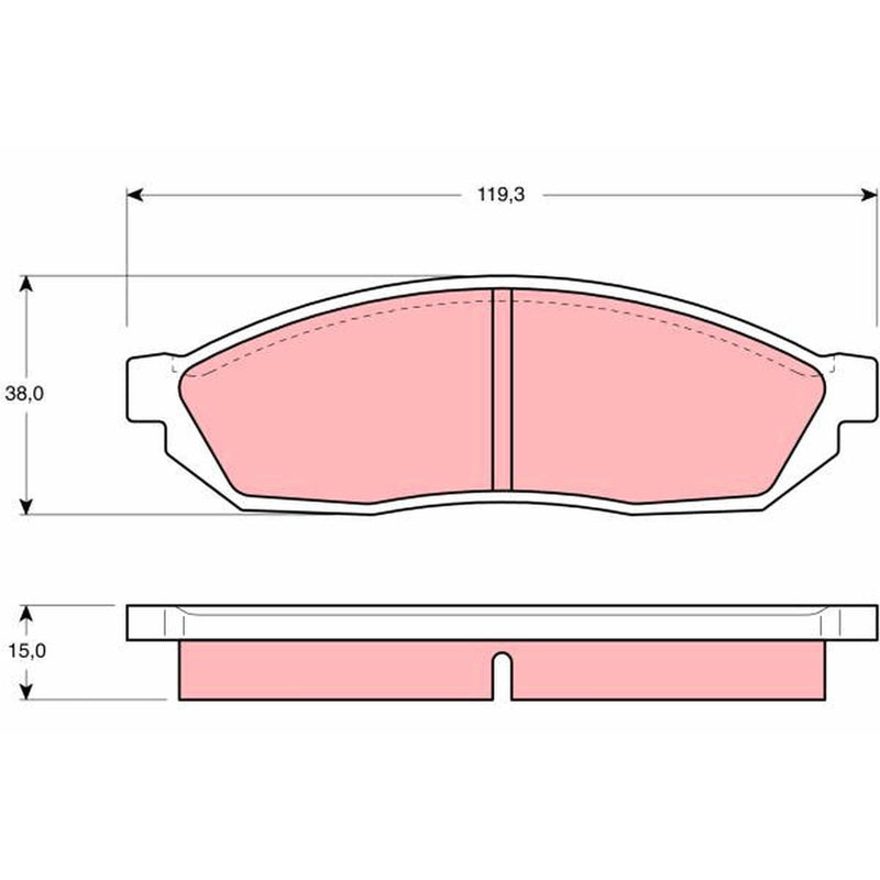 TRW Cotec Brake Pad Set Front GDB254