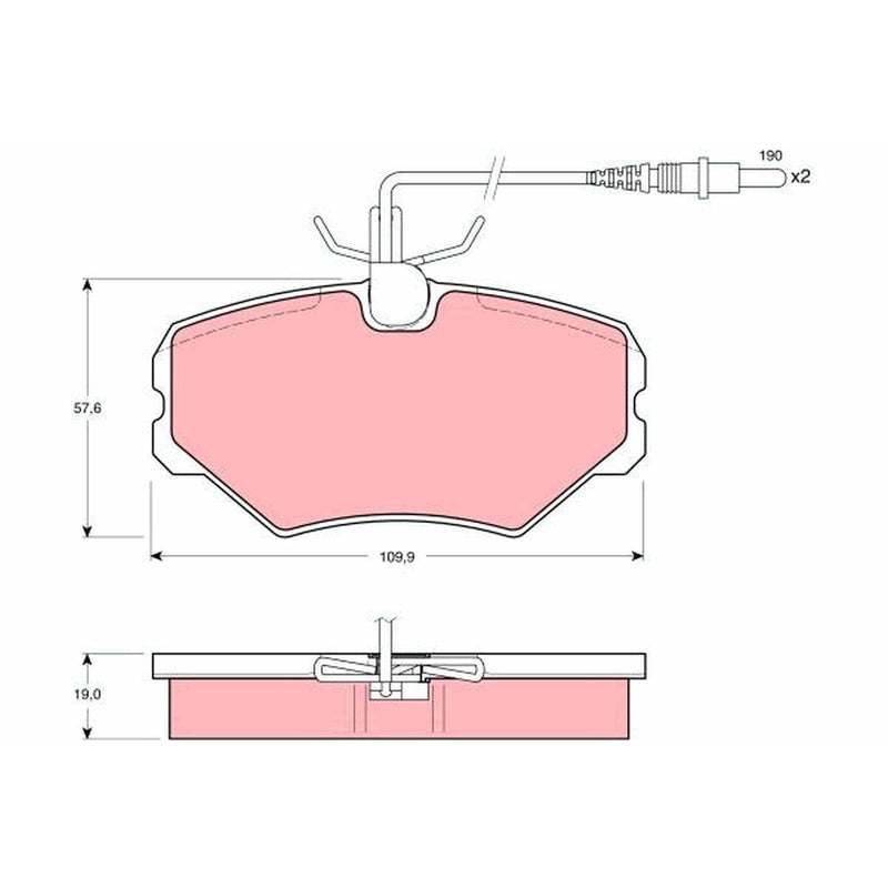 TRW Brake Pad Set GDB1051