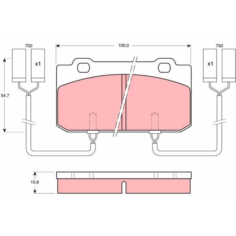 TRW Brake Pad Set GDB902