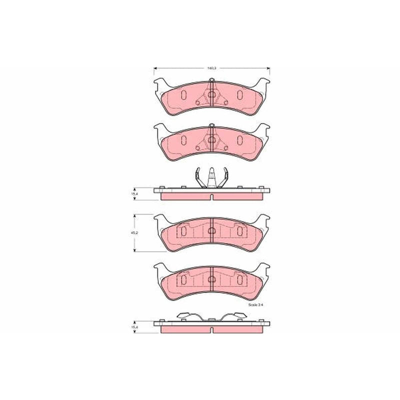 TRW Cotec Brake Pad Set GDB4123