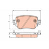 TRW Cotec Brake Pad Set Rear GDB2042
