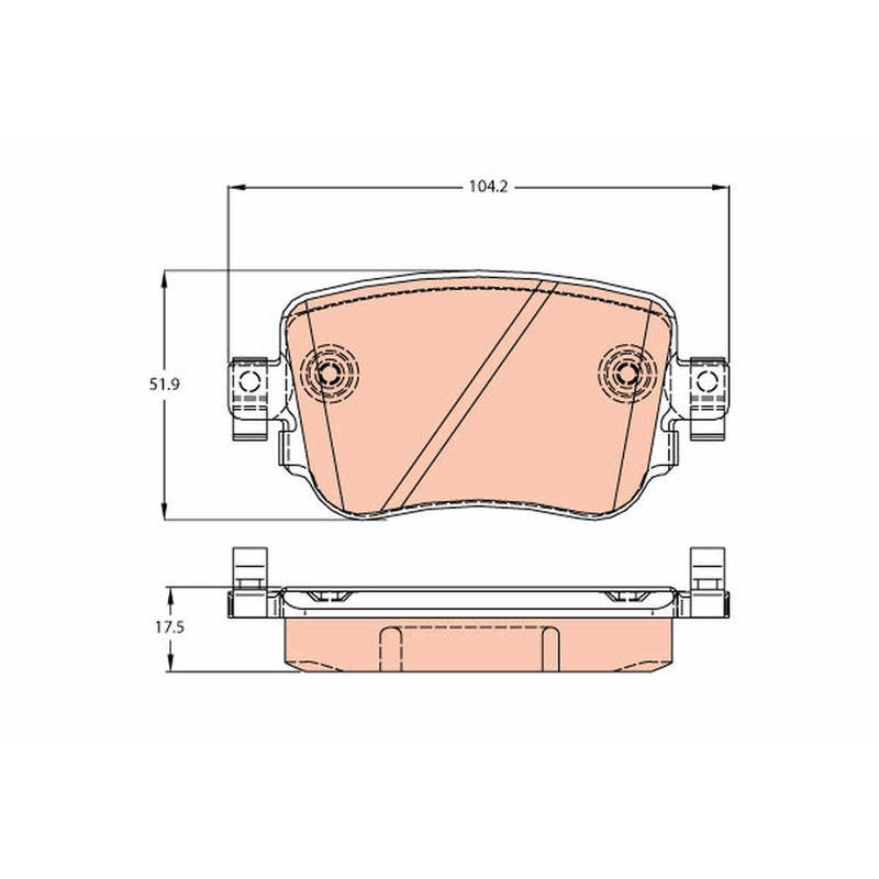 TRW Cotec Brake Pad Set Rear GDB2042