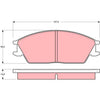 TRW Brake Pad Set GDB373DT
