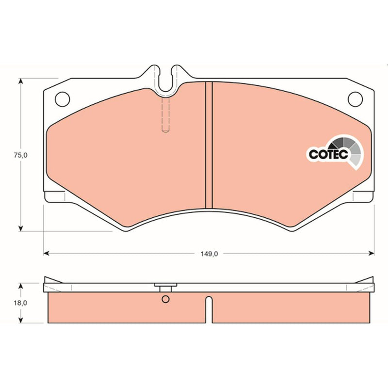 TRW Cotec Brake Pad Set Front GDB317
