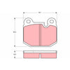 TRW Cotec Brake Pad Set GDB654