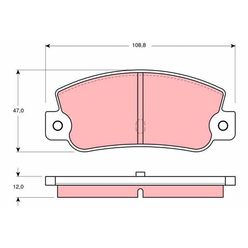 TRW Cotec Brake Pad Set Rear GDB360