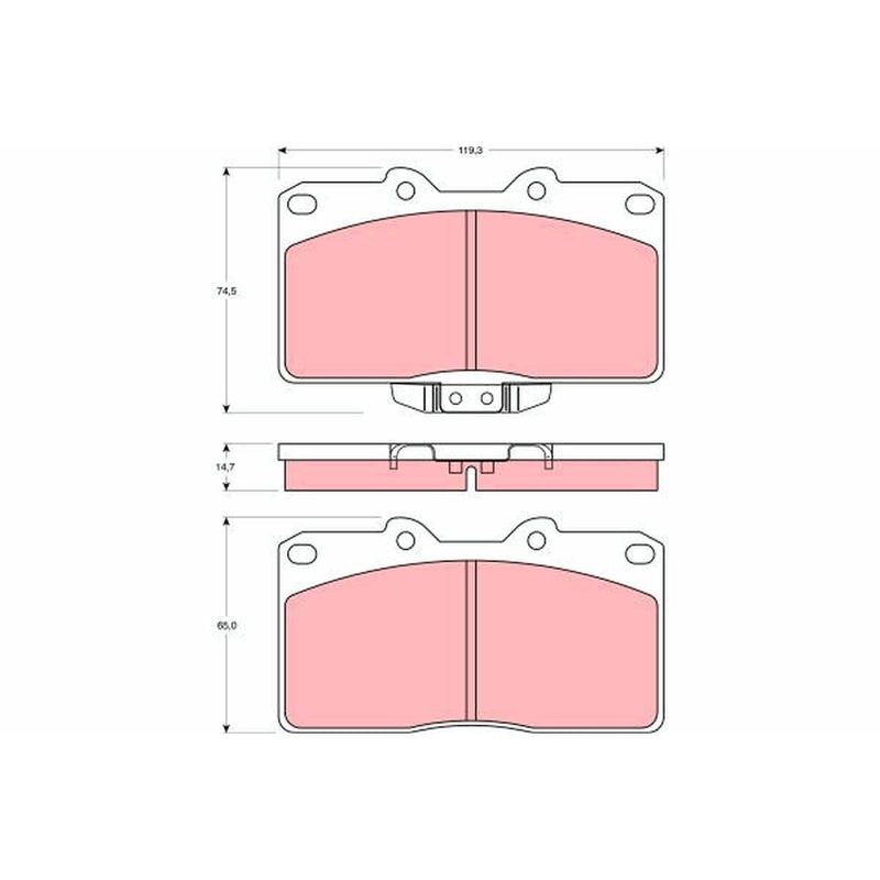 TRW Cotec Brake Pad Set GDB4076
