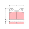 TRW Cotec Brake Pad Set GDB112