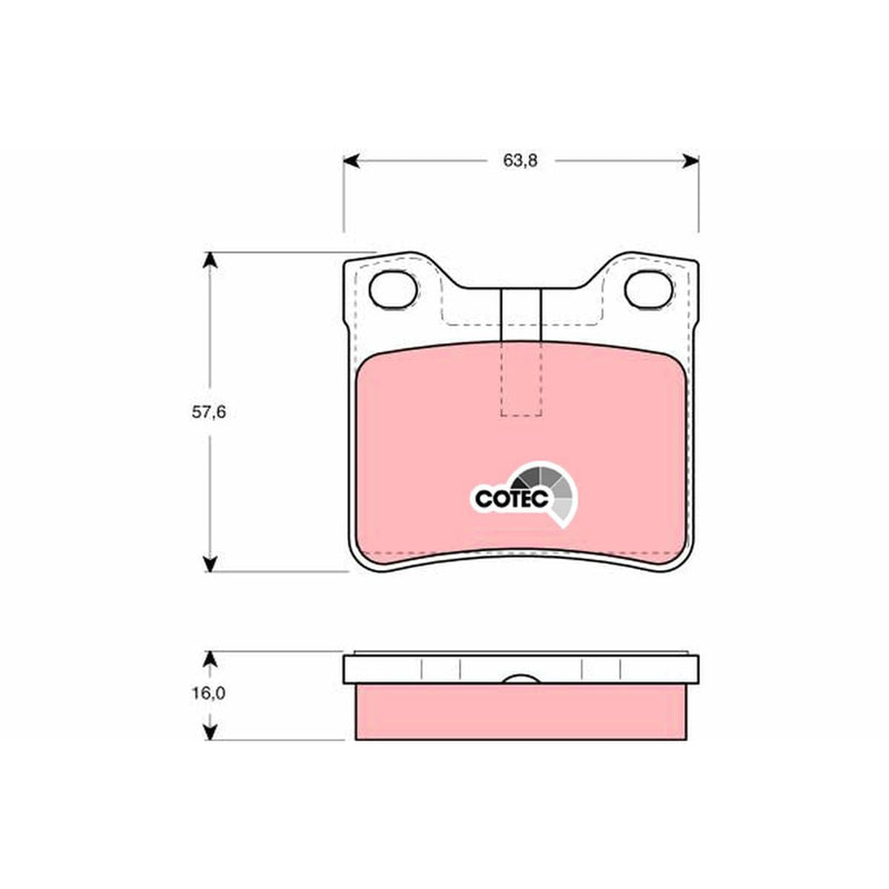 TRW Cotec Brake Pad Set Front GDB1432