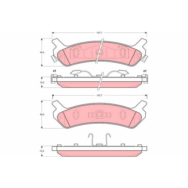 TRW Cotec Brake Pad Set GDB896