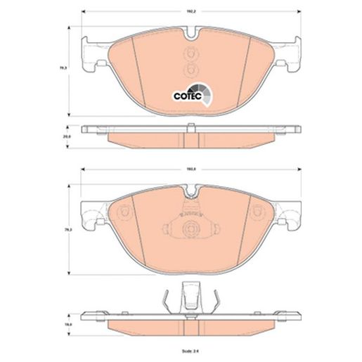 TRW Brake Pad Set GDB1838