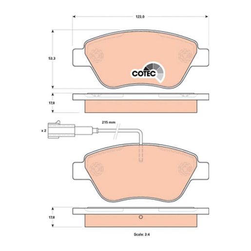 TRW Brake Pad Set GDB1842