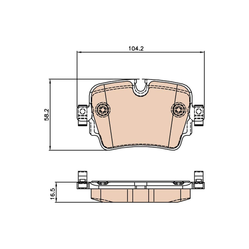 TRW Cotec Brake Pad Set Rear GDB2066