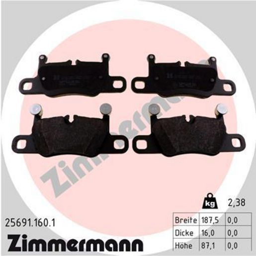 Zimmermann Brake Pad Rear Set 25691.160.1