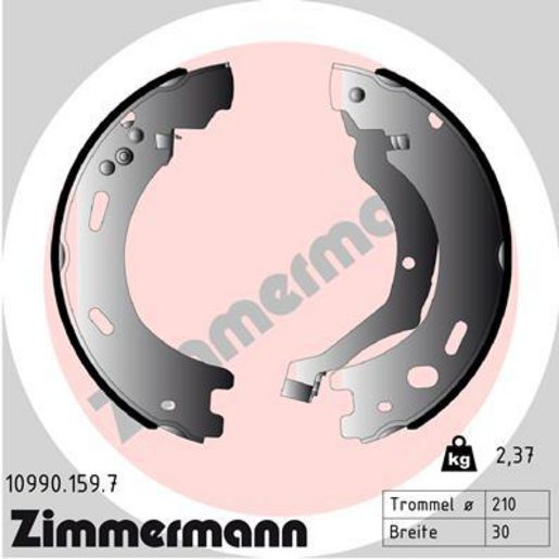 Zimmermann Parking Brake Shoe Set 10990.159.7