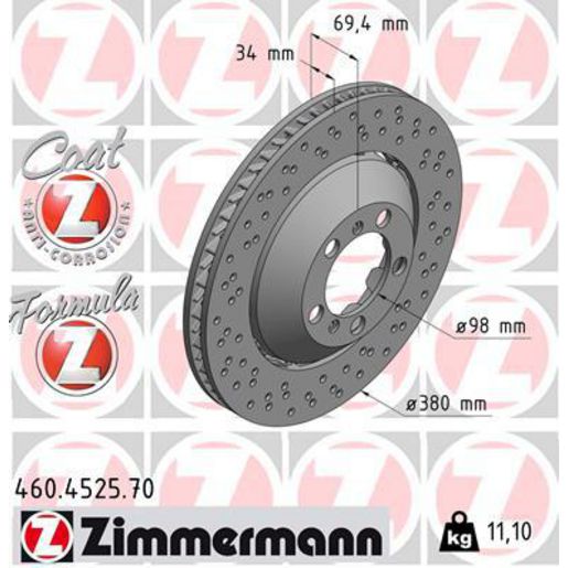 Zimmermann Formula Z Brake Rotor 380mm Front RH
