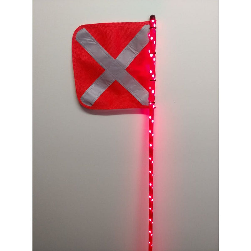 Safety Aerials 2.4Mtr Red Full Pole Led Lightstick With