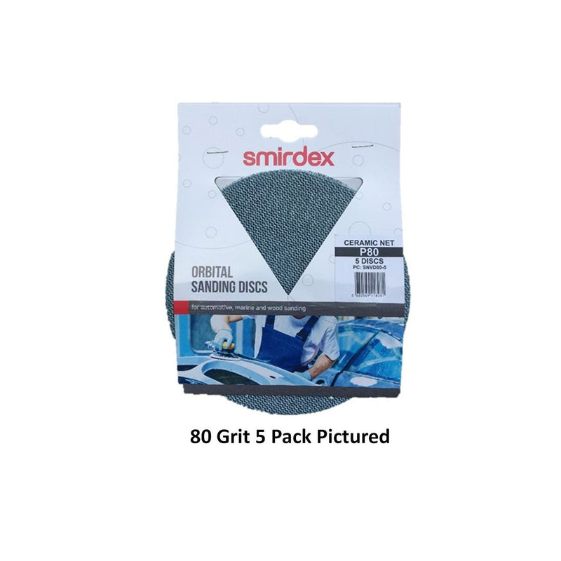 Smirde Sanding Disc 80G Ceramic Net - 5 Pack SNVD80-5