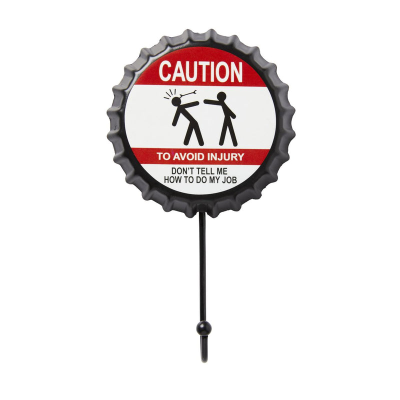 Gv Style Bottle Top Coat Hook - Caution Avoid Injury
