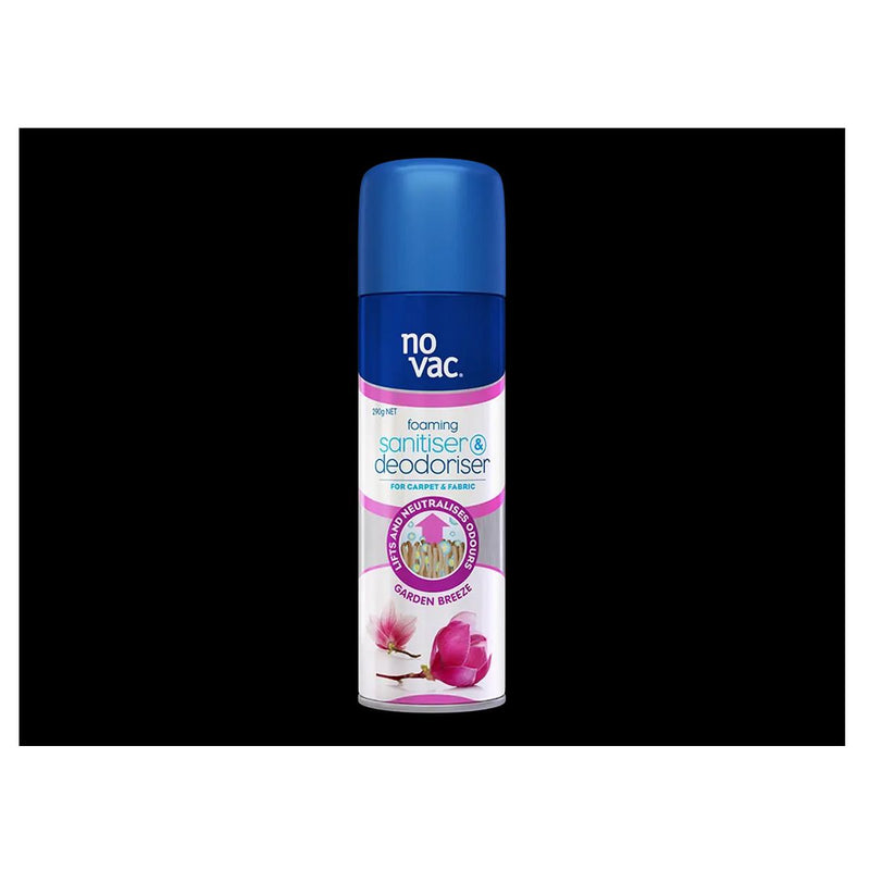 No Vac Foaming Sanitiser + Deodoriser Garden Breeze 290G