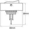 OEX Rocker Switch On/Off Spst Red Illumination ACX1971BL