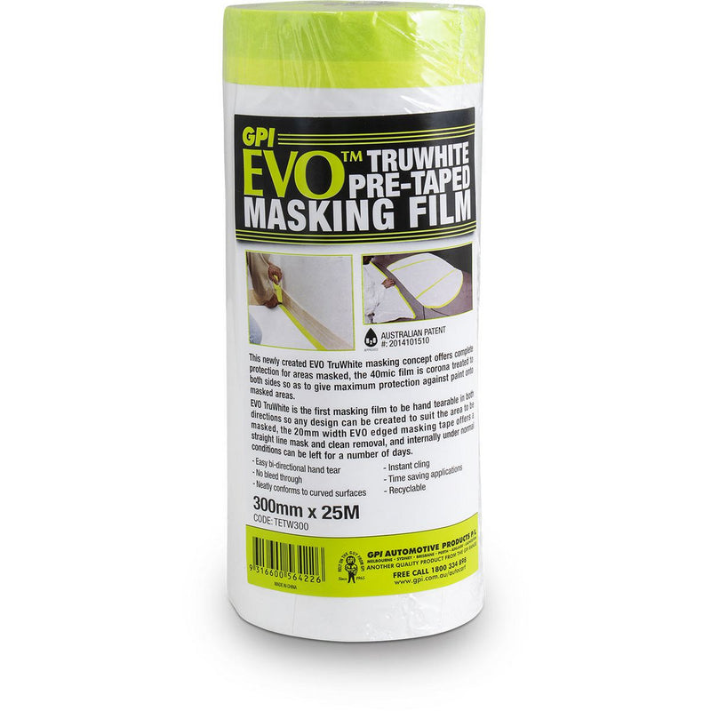 GPI Pre-Taped Masking Film 300mm X 25M TETW300