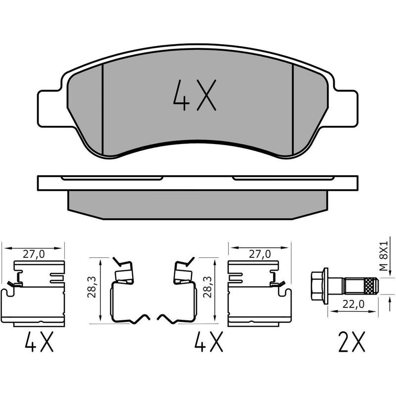 Meyle Brake Pad Set 025 244 6519/PD