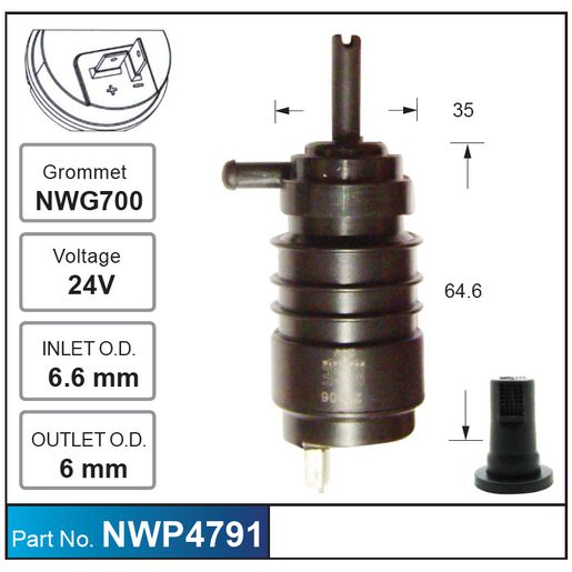 Nice Products Windscreen Washer Pump NWP4791
