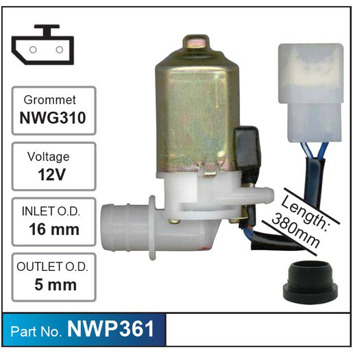 Nice Products Windscreen Washer Pump NWP361