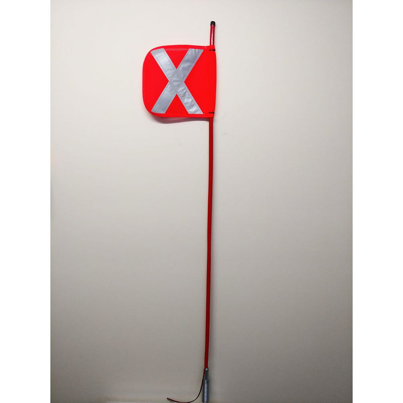 Safety Aerials 1.5M 12V Flexi Tip Red Led Light &