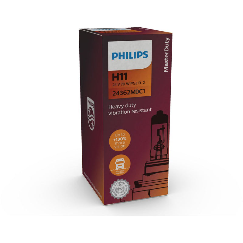 Philips - Masterduty 24V H11 70W Pgj19-2 Box Of 1 24362MD