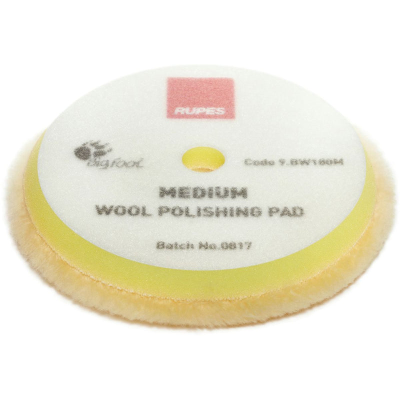Rupes Wool Polishing Pad D-A Medium Yellow 150/175mm 1Pk