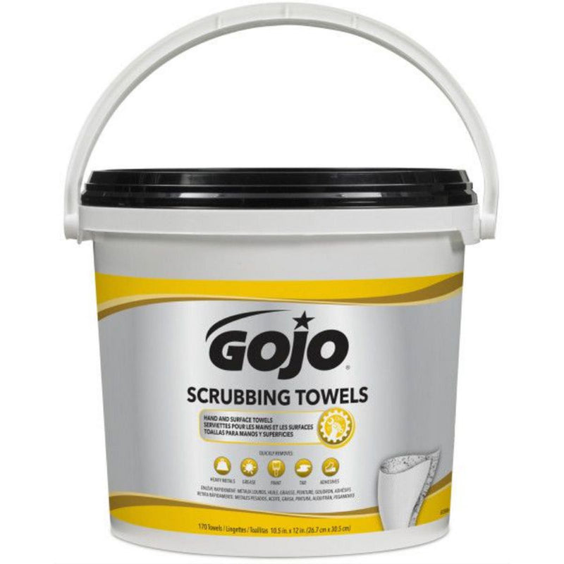 Gojo Scrubbing Towels Bucket (170 Wipes Per Bucket)