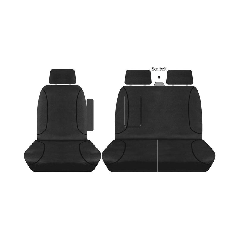 Sperling Tradies Canvas Front Black Seat Covers Suits