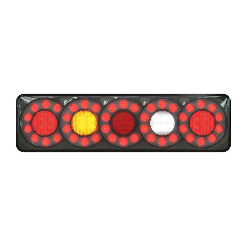 LED Autolamps RHS Stop/Tail/Ind/Rev, 5 Circle Pattern