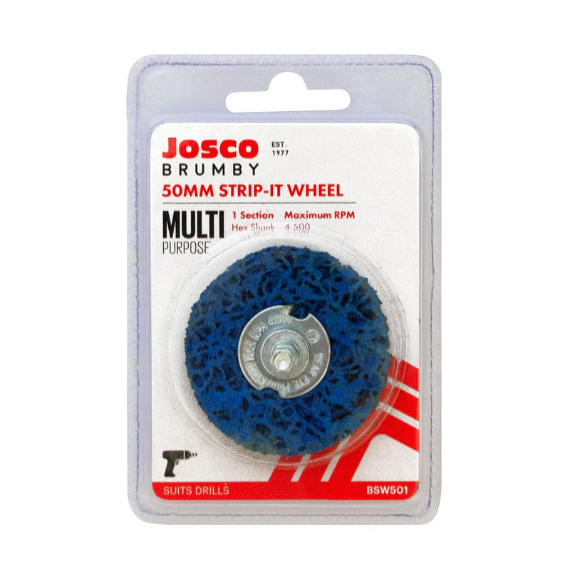 Josco 50mm Spindle-Mounted Strip-It Wheel 1 Section BSW501