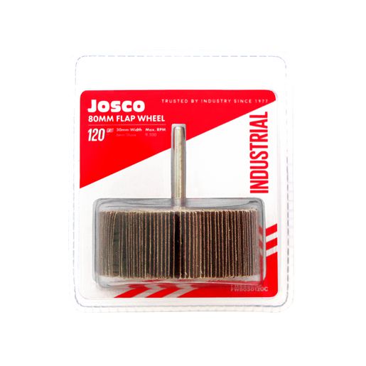 Josco 80mm x 30mm Flap Wheel 120 Grit FW8030120C