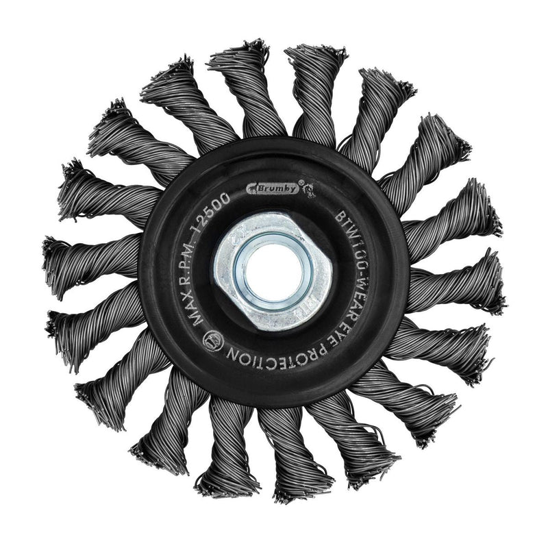 Josco 100mm Twistknot Multi-Thread Wheel Brush BTW100