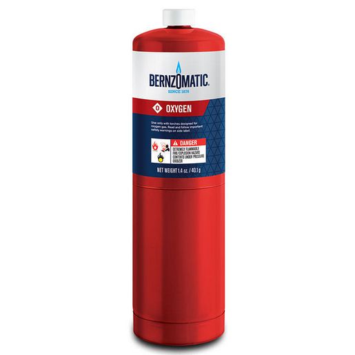 Bernzomatic 40g Red Oxygen Cylinder 1811420