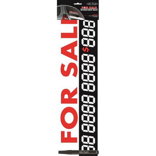 Hotstuff Auto Sticker - For Sale Black/Red Inc Marker
