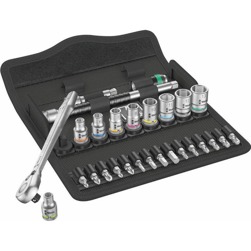 Wera 28 Piece Metric 1/4 Inch Bit & Socket Set WER004018