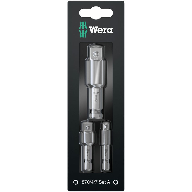Wera 3 Piece Socket Adaptor Set WER073200