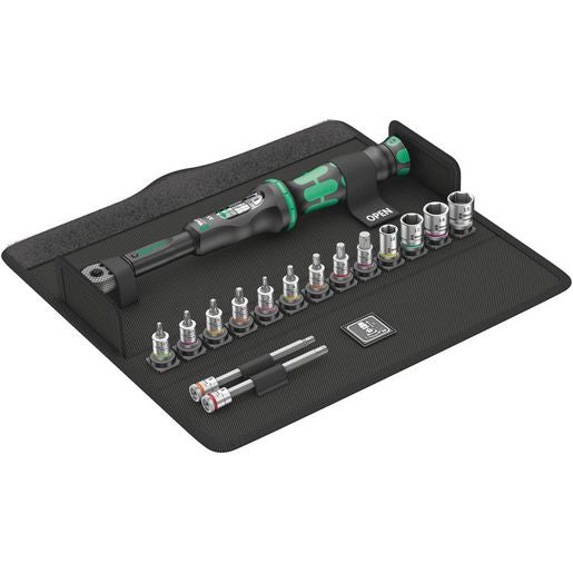 Wera 16 Piece Bicycle Torque Wrench Set 2.5-25Nm 1/4In