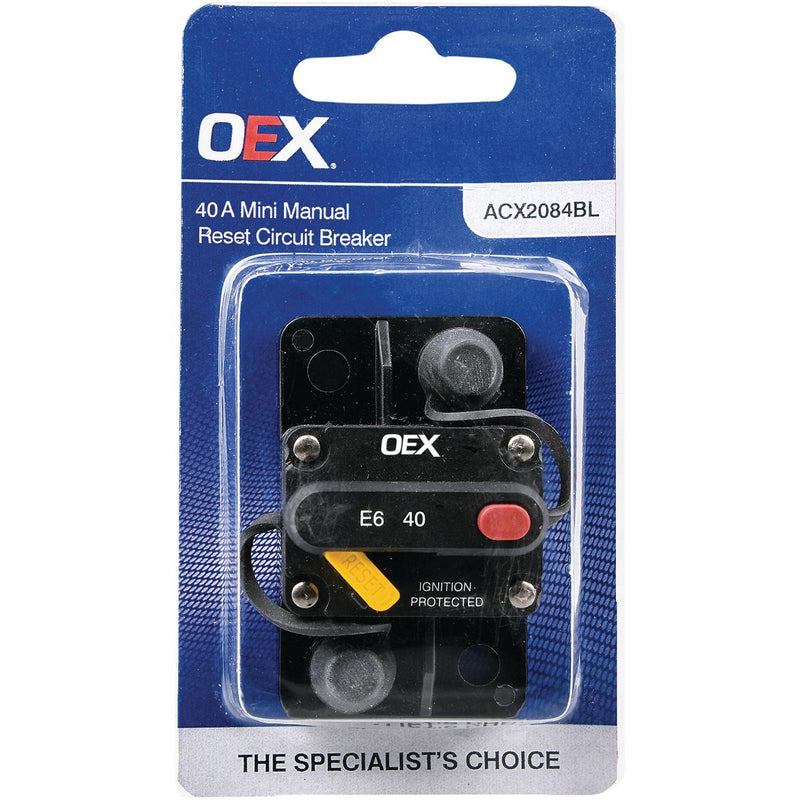 OEX 40A Mini Manual Reset Circuit Breaker, Type 3,