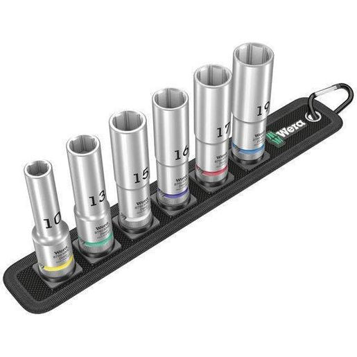 Wera 6 Piece Metric 1/2 Inch Deep Socket Set WER004565