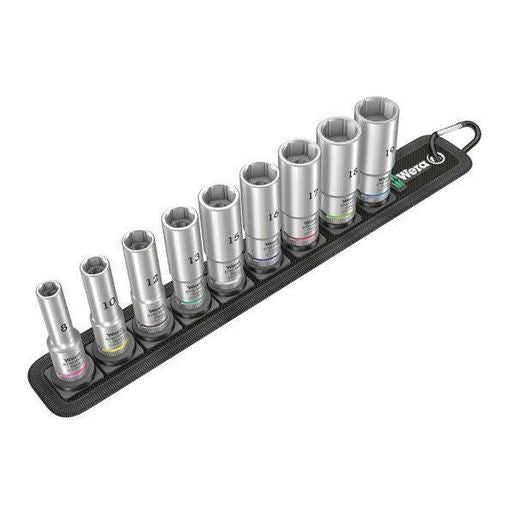Wera 9 Piece Metric 3/8 Inch Deep Socket Set WER004545