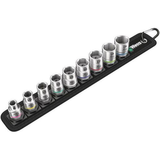 Wera 9 Piece Metric 3/8 Inch Socket Set WER003973