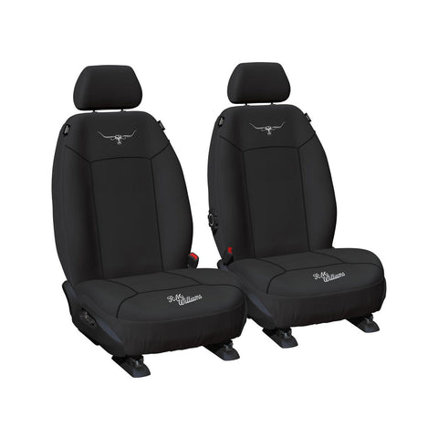 R.M. Williams Front Car Seat Covers Canvas Black - Pair