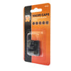 Maxi Trac Anodised Hex Black Valve Caps 5 Pack MTVC5